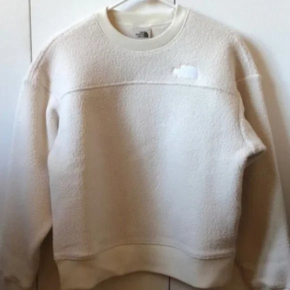 NWT The North Face Sherpa Vintage white pull over crew - Picture 1 of 9